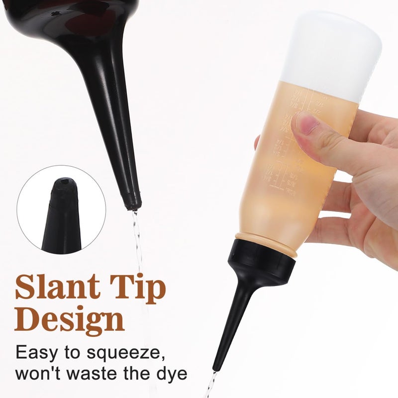 PACKOVE 3Pcs Hair Coloring Bottle Hair Dye Squeeze Bottle Professional Hairs Dry Cleaning Bottles Applicator Bottles for Hairs, 240ml - Image 4